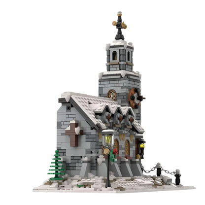 Little Winter Church Building Kit | LEGO-Compatible MOC - 1