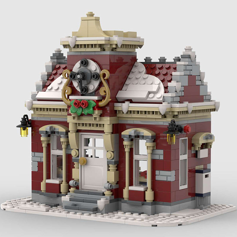 Little Winter Town Hall Building Kit | LEGO-Compatible MOC - 2