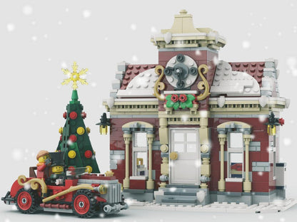 Little Winter Town Hall Building Kit | LEGO-Compatible MOC - 4