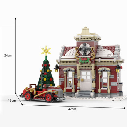 Little Winter Town Hall Building Kit | LEGO-Compatible MOC - 6