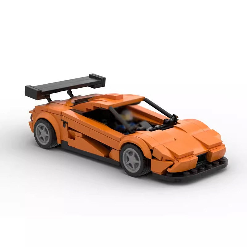 LM-Inspired 90s Hypercar Orange Hypercar Sports Coupe - 1