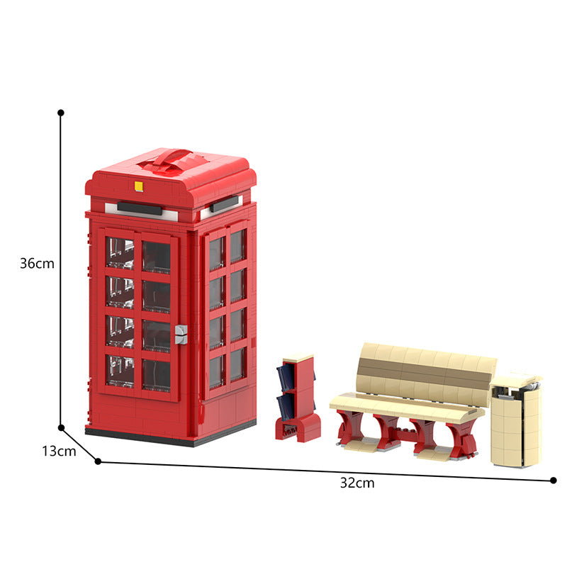 London Red Telephone Box Building Kit | LEGO-Compatible MOC - 4