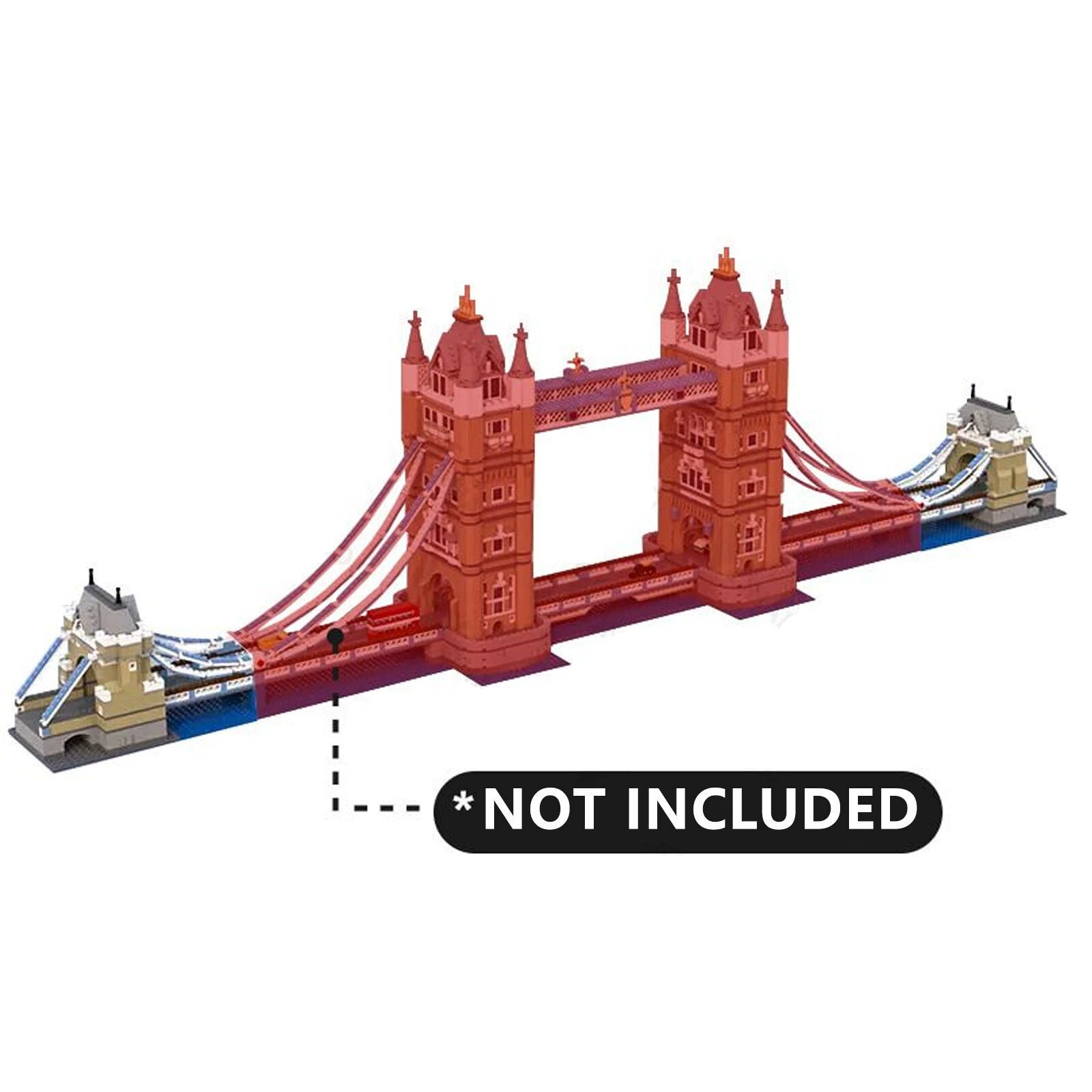 London Tower Bridge Extension Building Kit | LEGO-Compatible MOC - 1