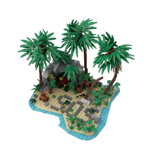 Lost Island Adventure MOC Building Kit | Tropical Mystery Diorama - 1