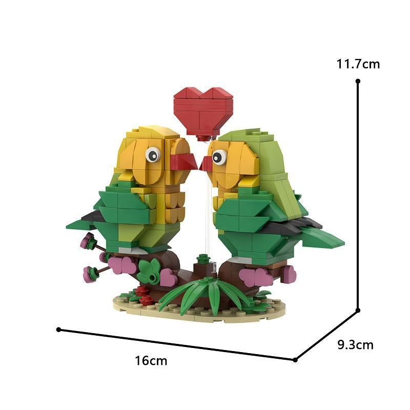 Love Bird MOC Animal Figure Building Kit | Valentine's Day Decor - 5