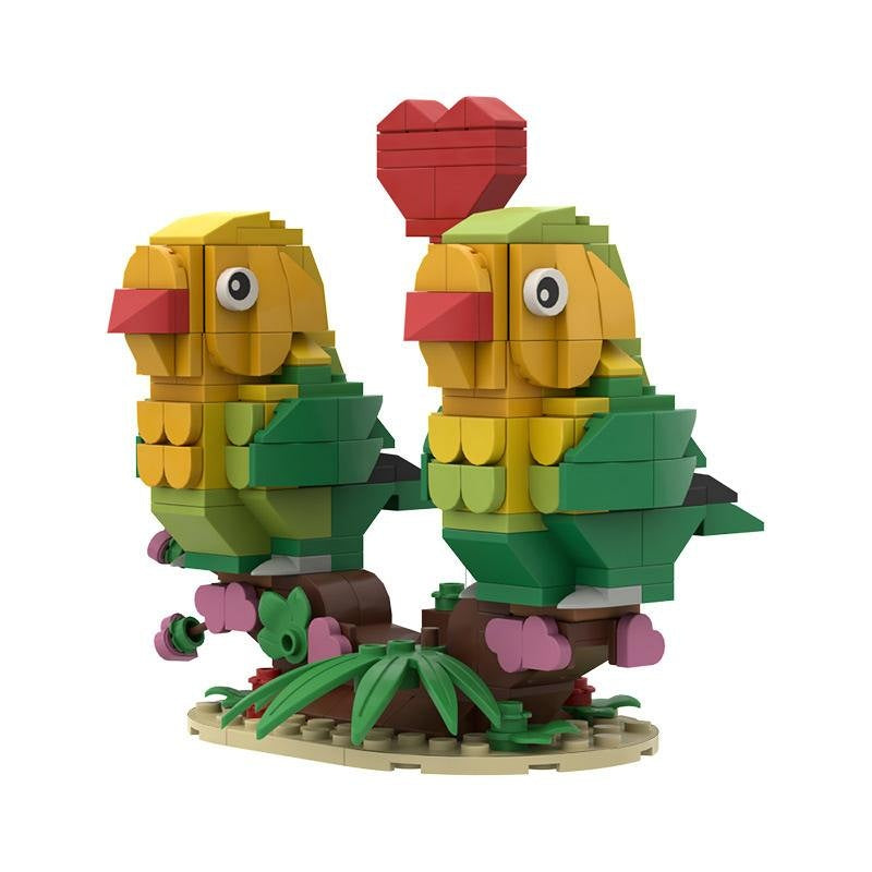Love Bird MOC Building Kit | Romantic Valentine Parrot Display Model - 4