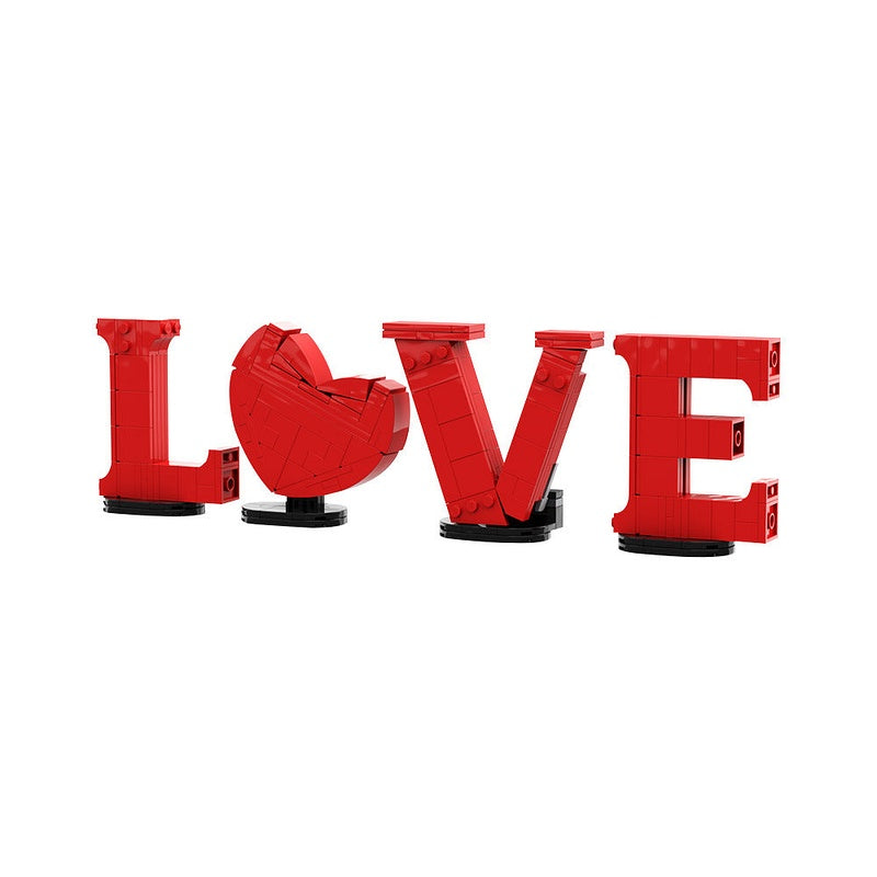 Love Lettering MOC Building Kit | Romantic Valentine Display Decoration - 1