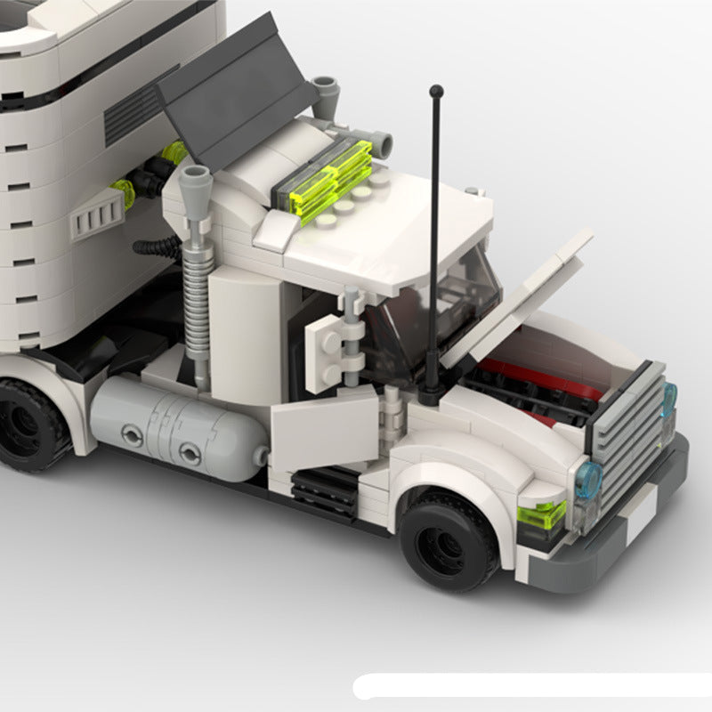 LT 3 Car Transport Big Rig Truck Building Kit | LEGO-Compatible MOC - 2