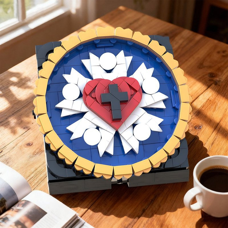 Luther Rose Emblem MOC Building Kit | Historical Decorative Art Display - 7