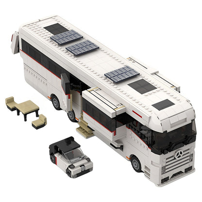 Luxury Motorhome RV MOC Building Kit with Garage and Slide-Outs - 1