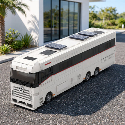 Luxury Motorhome RV MOC Building Kit with Garage and Slide-Outs - 2