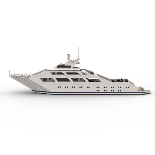 Luxury Super Yacht Building Kit | LEGO-Compatible MOC - 1