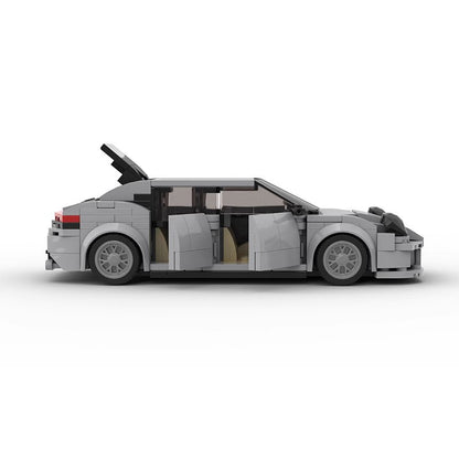 Luxury Twin Turbo S 4-Door Saloon Sports Car Building Kit | LEGO-Compatible MOC - 2