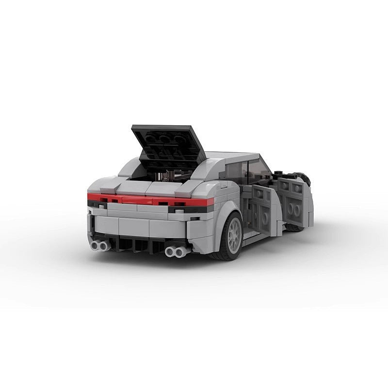 Luxury Twin Turbo S 4-Door Saloon Sports Car MOC Building Kit - 4