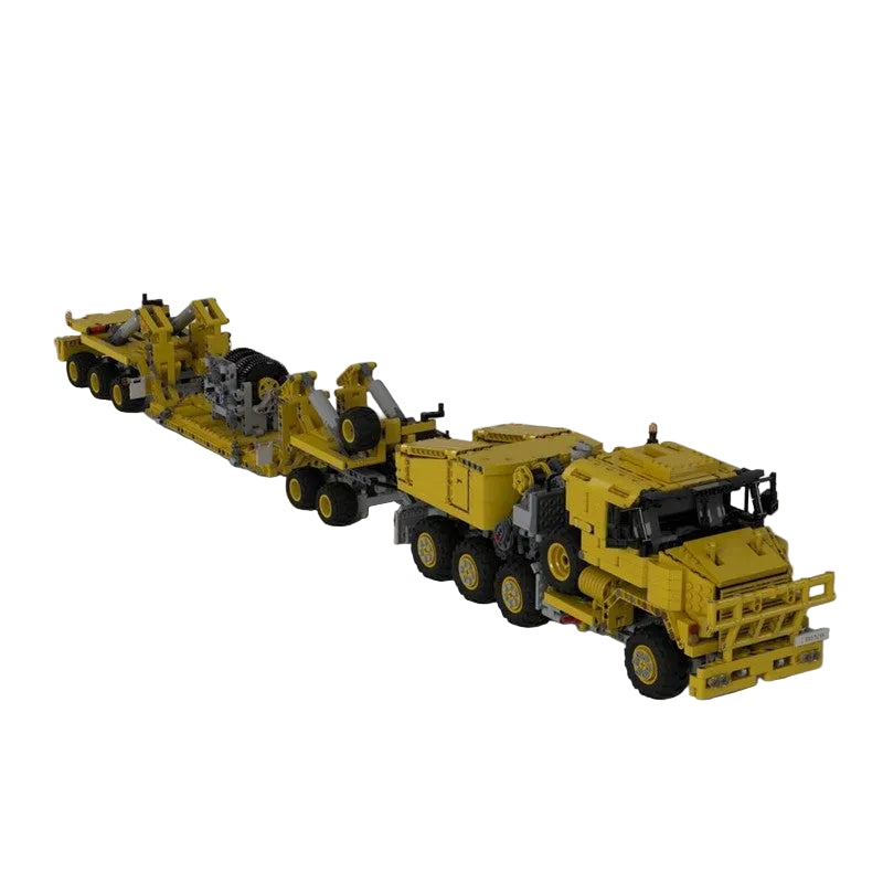 M1070 Civil-Version Tractor with Heavy Duty Trailer Building Kit | LEGO-Compatible MOC - 4