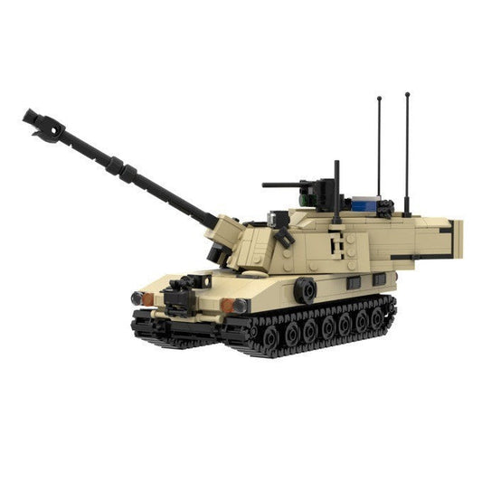 M109 Paladin Tan Version Building Kit | LEGO-Compatible MOC - 1