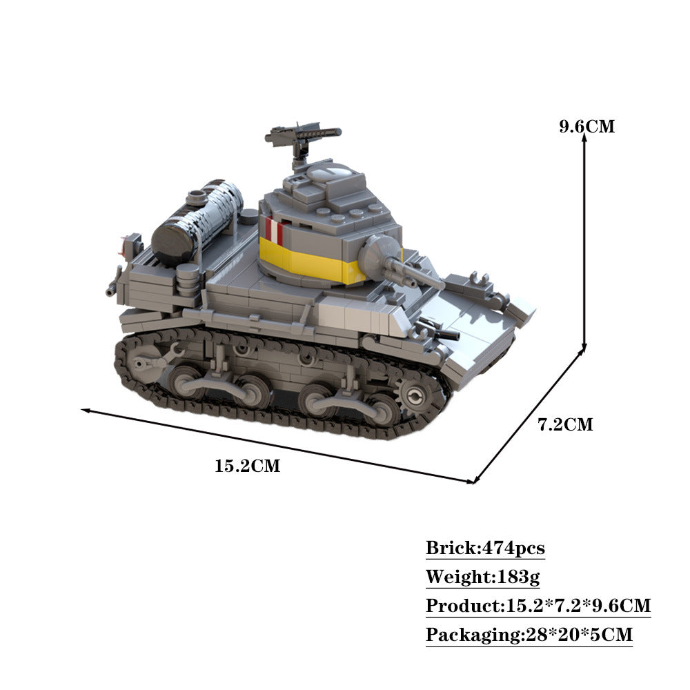 M3A1 Stuart Building Kit | Marine Corp | LEGO-Compatible MOC - 3