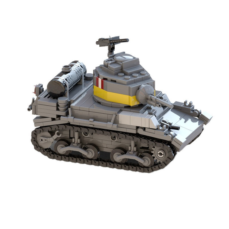 M3A1 Stuart Marine Corps MOC Building Kit | WWII Light Tank Model - 1