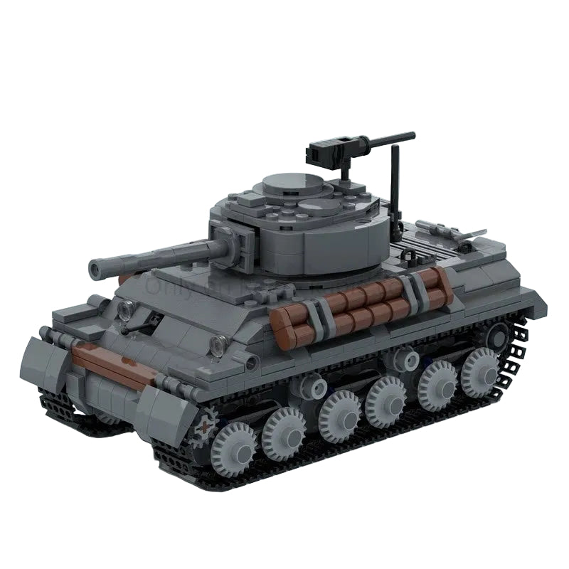 M4A3E8 Sherman Crab & T34 Calliope WWII Tank MOC Building Kit - 1