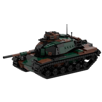 M60 Woodland Main Battle Tank MOC Building Kit | Military Armored Model - 1