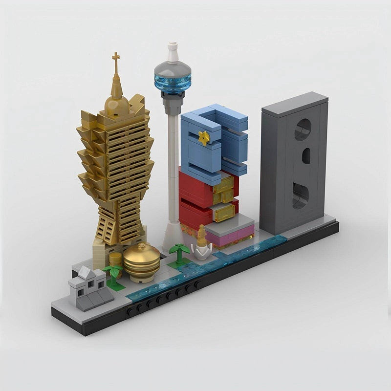 Macau Skyline Architecture Building Kit | LEGO-Compatible MOC - 2