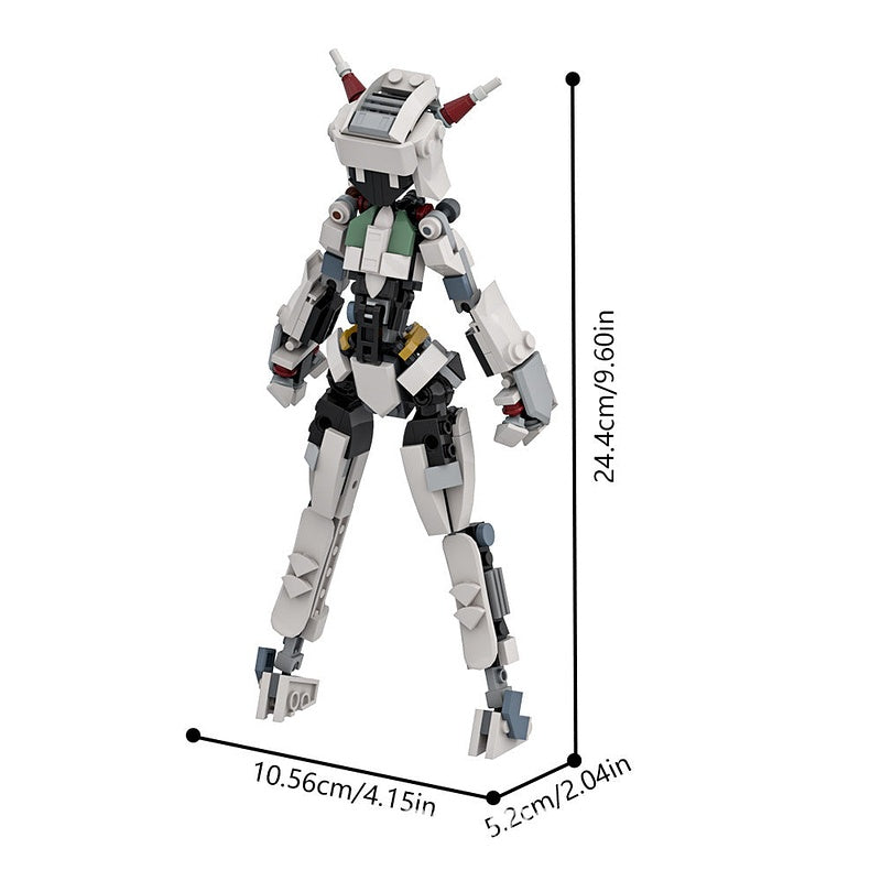 Machine Girl Mecha MOC Building Kit | Futuristic Robot Character Model - 2