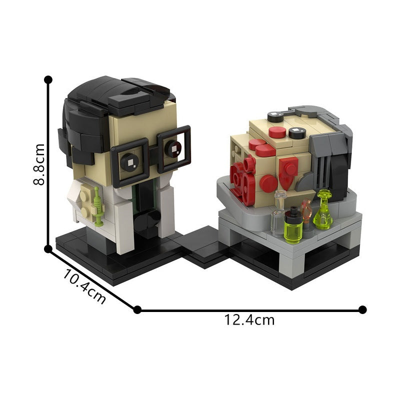 Mad Scientist Horror MOC Cube Character Building Kit | Monster Figure Model - 4