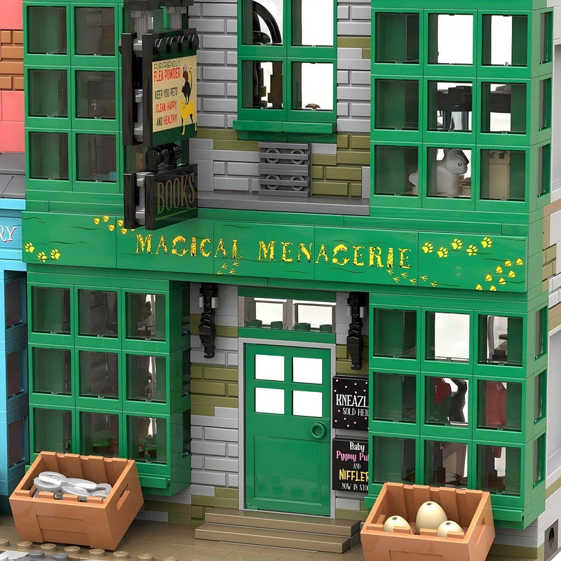 Magical Wizard Street Menagerie and Apothecary Building Kit | Compatible MOC - 3