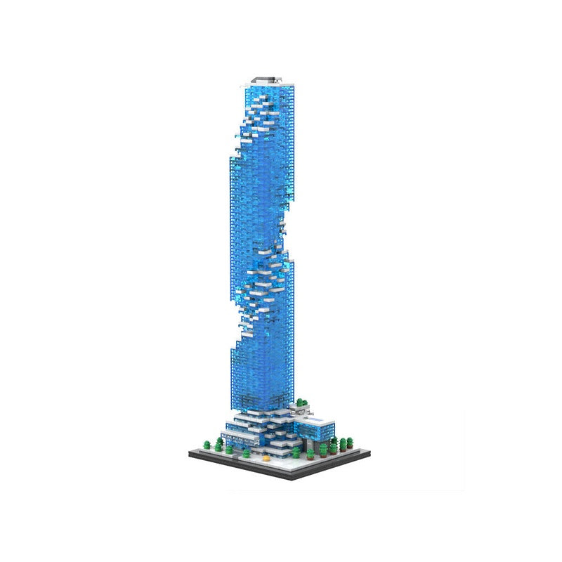 MahaNakhon Tower MOC Architecture Model | 1:800 Scale Building Kit - 1