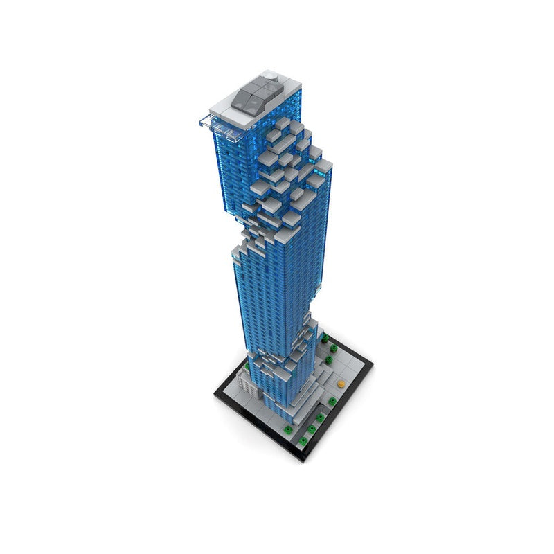 MahaNakhon Tower MOC Architecture Model | 1:800 Scale Building Kit - 2