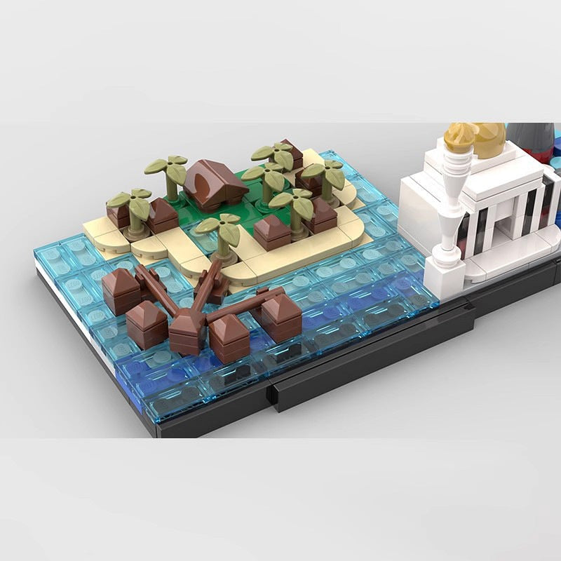 Maldives Skyline MOC Tropical Island Architecture Building Kit - 4