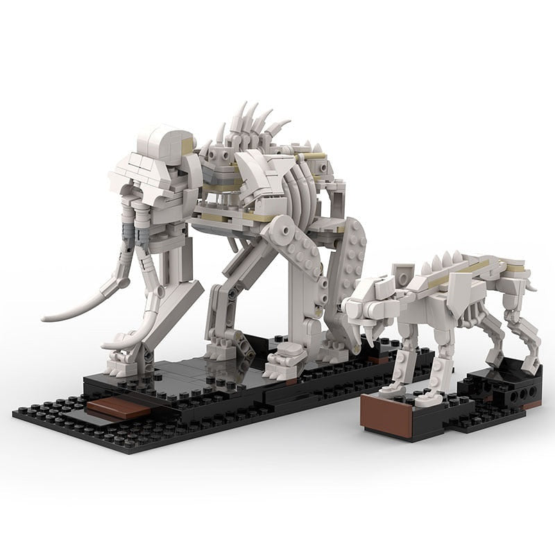 Mammoth & Saber-Toothed Cat MOC Animal Model Building Kit - 5