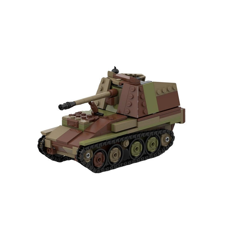 Marder III Ausf. M Tank Destroyer MOC Building Kit | WWII Military Model - 1