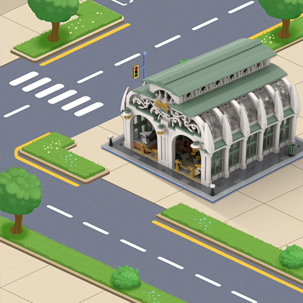 Market Hall Building Kit | LEGO-Compatible MOC - 3