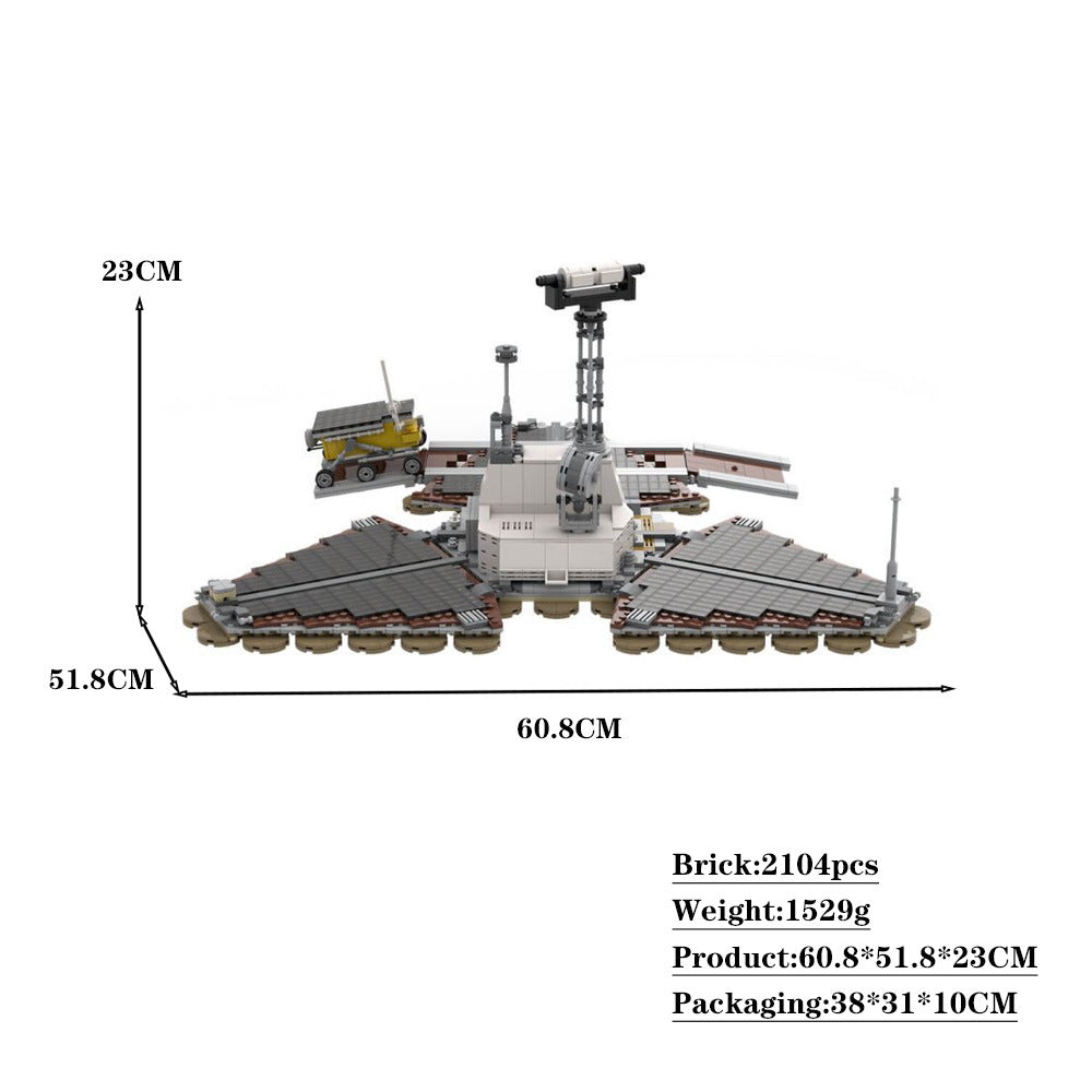 Mars Lander Pathfinder and Sojourner Building Kit | 1:9 Scale | LEGO-Compatible MOC - 4