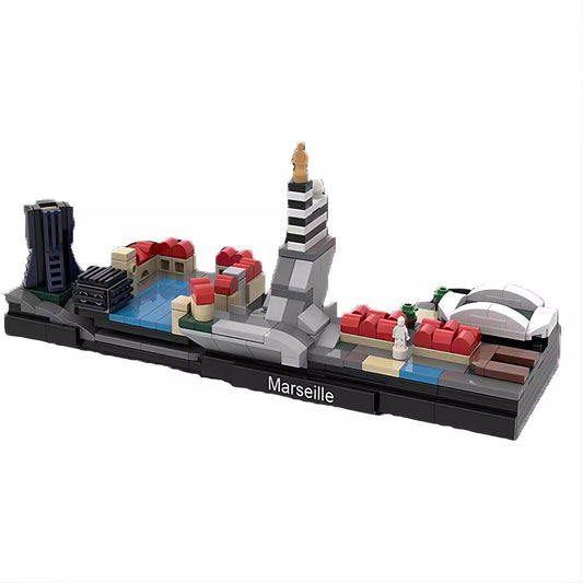Marseille Skyline Building Kit | LEGO-Compatible MOC - 1