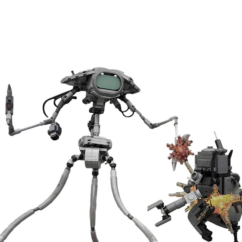 Martian Fighting Machine MOC Building Kit | Alien Mecha Robot Model - 1