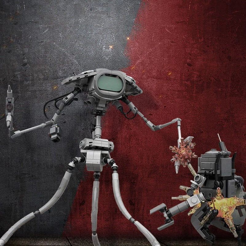 Martian Fighting Machine MOC Building Kit | Alien Mecha Robot Model - 2