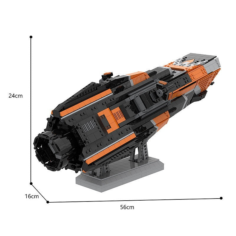 Martian Patrol Destroyer MOC Building Kit | Futuristic Space Gunship Model - 4