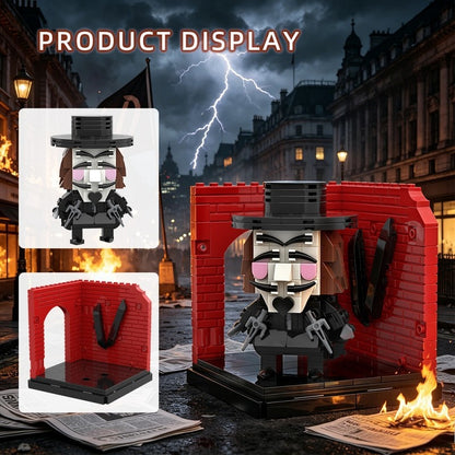 Masked Vigilante MOC Building Kit | Mysterious Character Figure Model - 2