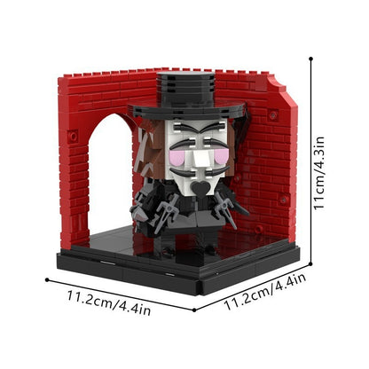 Masked Vigilante MOC Building Kit | Mysterious Character Figure Model - 3