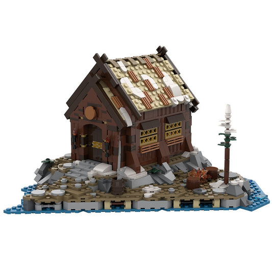 Mead Hall & Campfire Building Kits | Viking Village Expansion | LEGO-Compatible MOC - 1