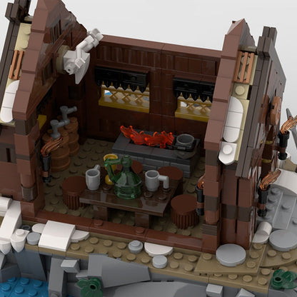 Mead Hall & Campfire MOC Viking Village Building Kit - 3