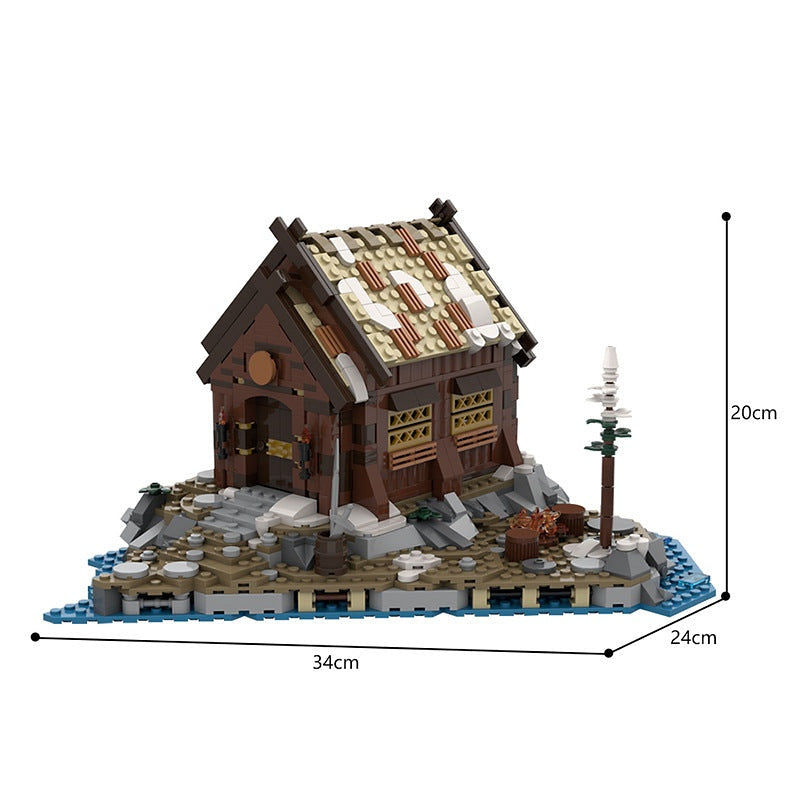 Mead Hall & Campfire MOC Viking Village Building Kit - 4