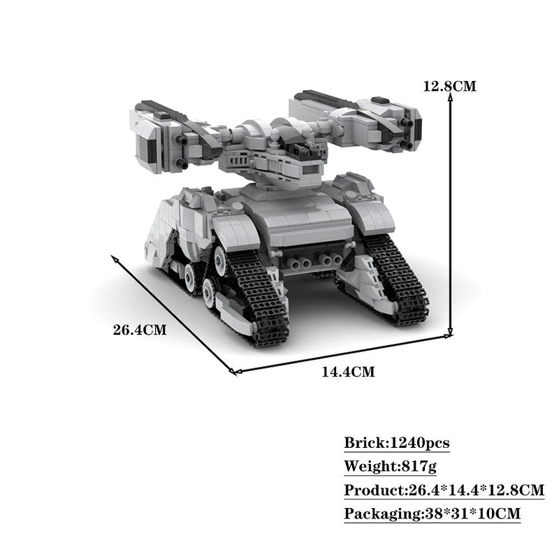 Mech Tank Hunter Killer X2 MOC Building Kit | Futuristic Armored Vehicle - 4