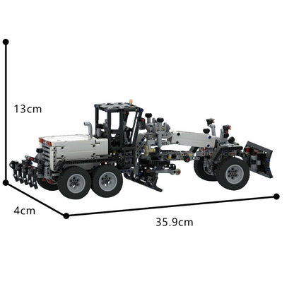 Mechanical Grader MOC Building Kit | Construction Vehicle Model - 4