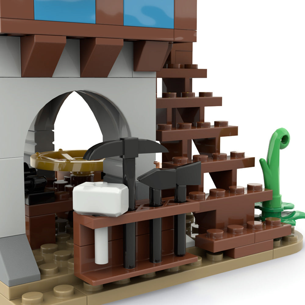 Medieval Alley's Blacksmith Building Kit | Compatible MOC - 5