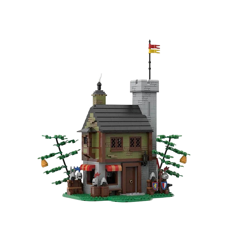 Medieval Armor Shop Village Architecture MOC Building Kit - 1