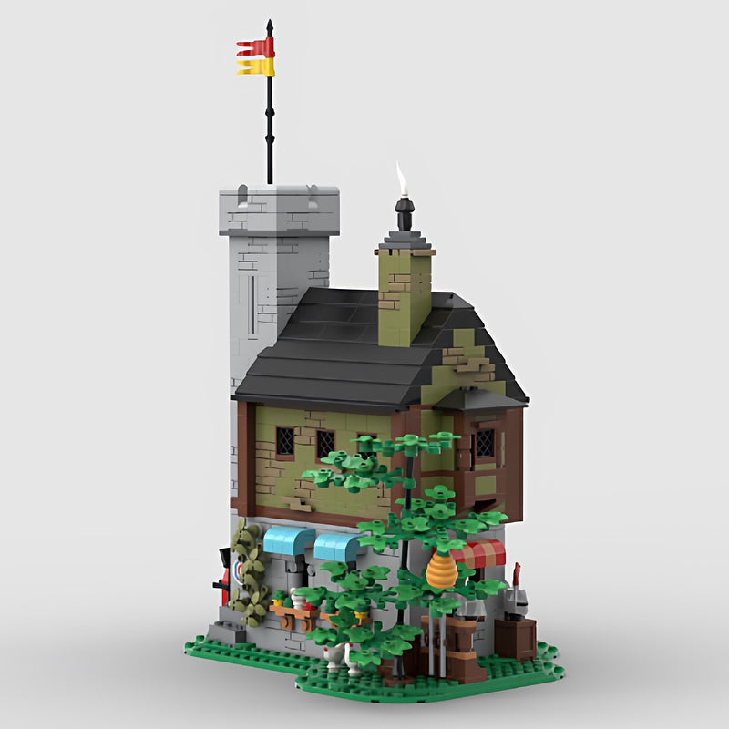 Medieval Armor Shop Village Architecture MOC Building Kit - 2