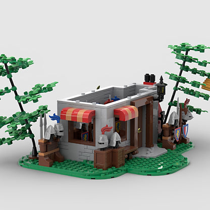 Medieval Armor Shop Village Architecture MOC Building Kit - 3